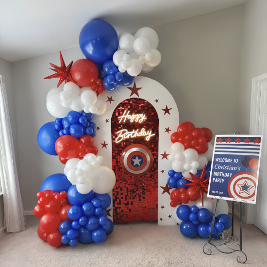 Captain America theme decoration