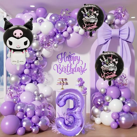 Kuromi theme decoration